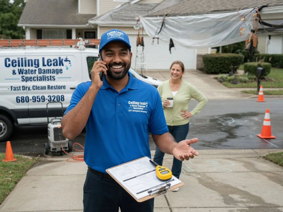Ceiling Leak Cleanup Highland Village, TX FAQs